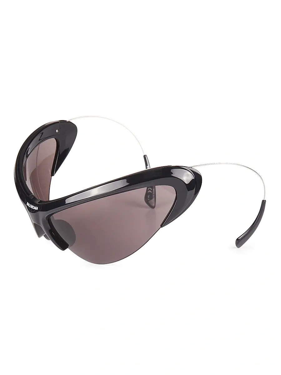 Balenciaga Women's Wire 91MM Shield Sunglasses | Thumbnail 2