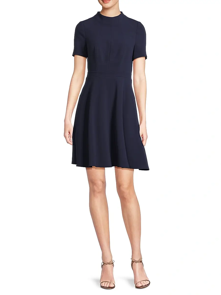 BLACK HALO Women's Mayra Fit & Flare Dress - Pacific Blue | Thumbnail 2 BLACK HALO Women's Mayra Fit & Flare Dress - Pacific Blue | Thumbnail 2