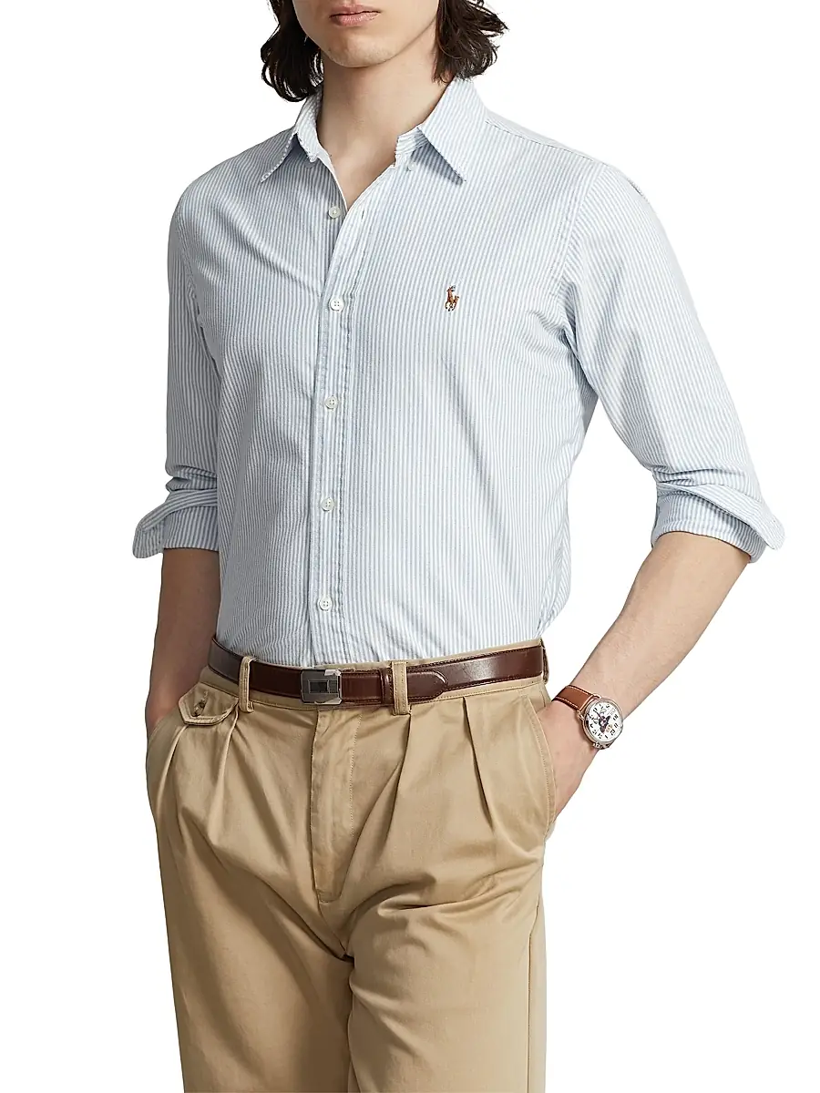 Polo Ralph Lauren Men's Striped Classic-Fit Oxford Shirt | Thumbnail 3 Polo Ralph Lauren Men's Striped Classic-Fit Oxford Shirt | Thumbnail 3