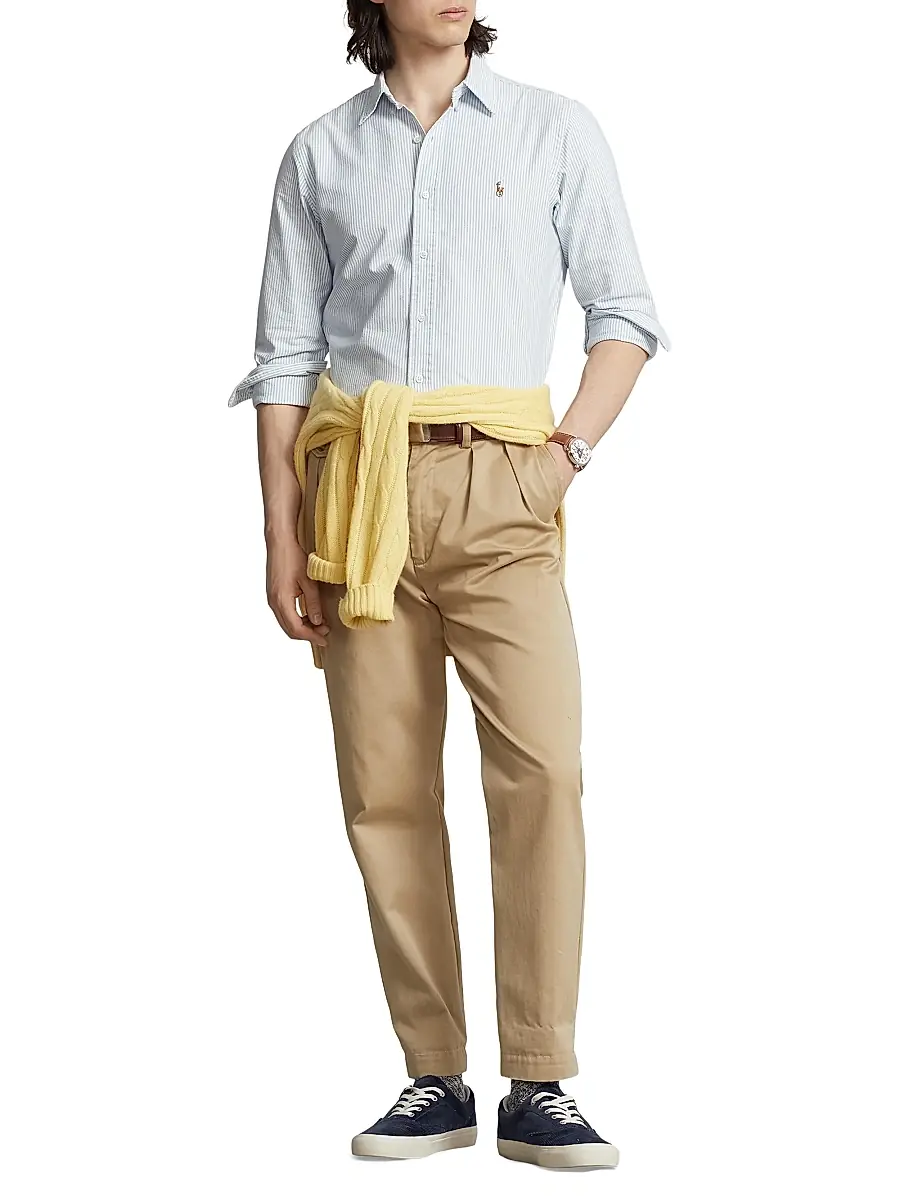 Polo Ralph Lauren Men's Striped Classic-Fit Oxford Shirt | Thumbnail 6 Polo Ralph Lauren Men's Striped Classic-Fit Oxford Shirt | Thumbnail 6