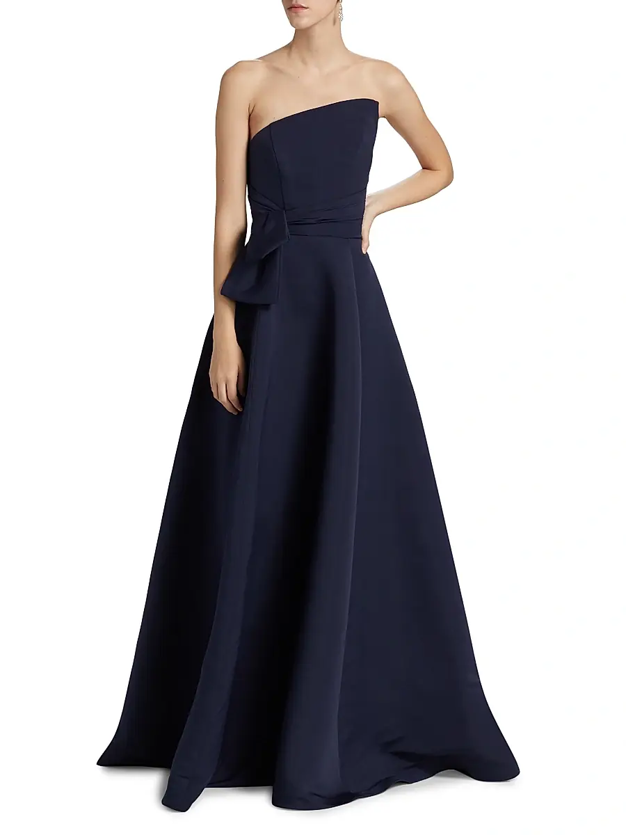 Amsale Women's Asymmetrical Strapless Gown | Thumbnail 2