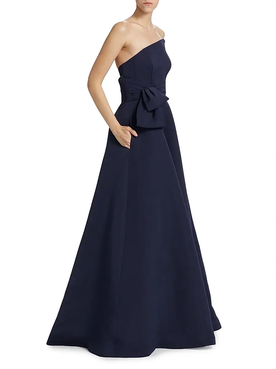Amsale Women's Asymmetrical Strapless Gown | Thumbnail 4
