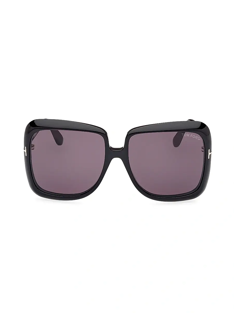 TOM FORD Women's Lorelai 59MM Square Sunglasses - Black Dark Purple | Thumbnail 2 TOM FORD Women's Lorelai 59MM Square Sunglasses - Black Dark Purple | Thumbnail 2