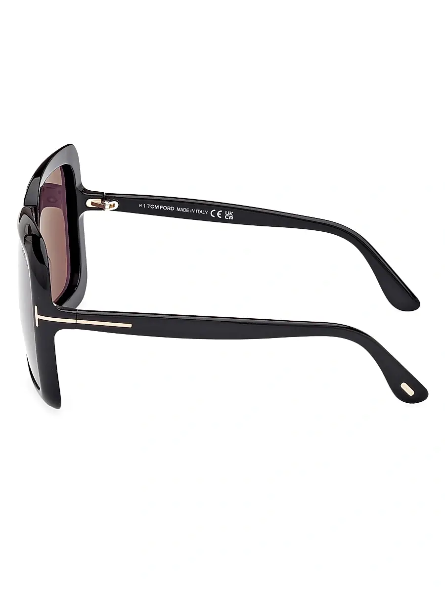 TOM FORD Women's Lorelai 59MM Square Sunglasses - Black Dark Purple | Thumbnail 3 TOM FORD Women's Lorelai 59MM Square Sunglasses - Black Dark Purple | Thumbnail 3