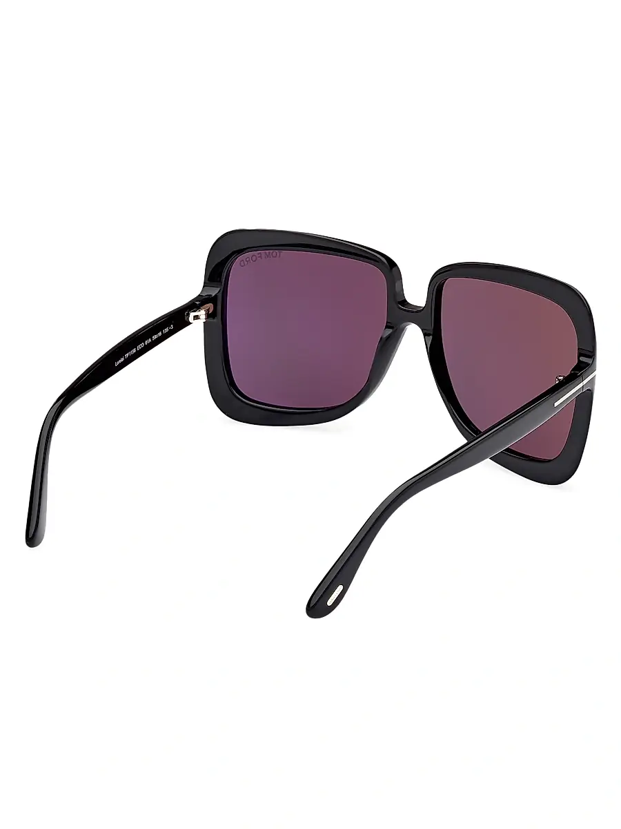 TOM FORD Women's Lorelai 59MM Square Sunglasses - Black Dark Purple | Thumbnail 6 TOM FORD Women's Lorelai 59MM Square Sunglasses - Black Dark Purple | Thumbnail 6