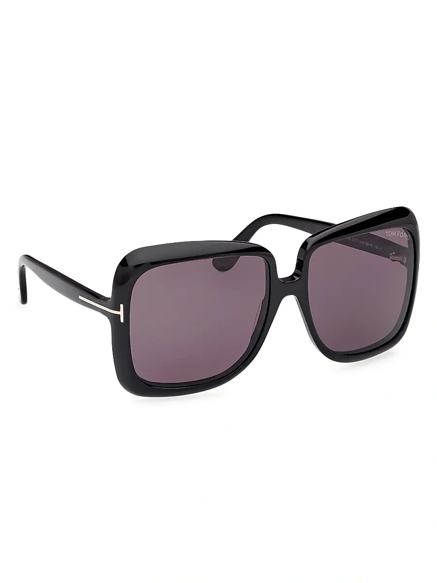 TOM FORD Women's Lorelai 59MM Square Sunglasses - Black Dark Purple | Thumbnail 8 TOM FORD Women's Lorelai 59MM Square Sunglasses - Black Dark Purple | Thumbnail 8