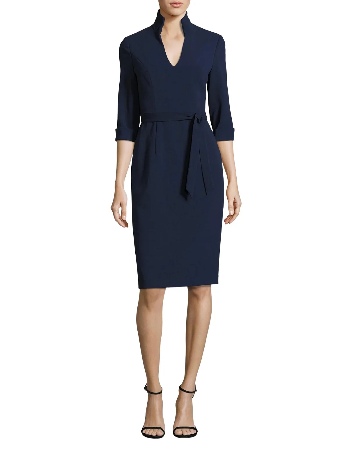 BLACK HALO Women's Madeline Tie-Front Sheath Dress