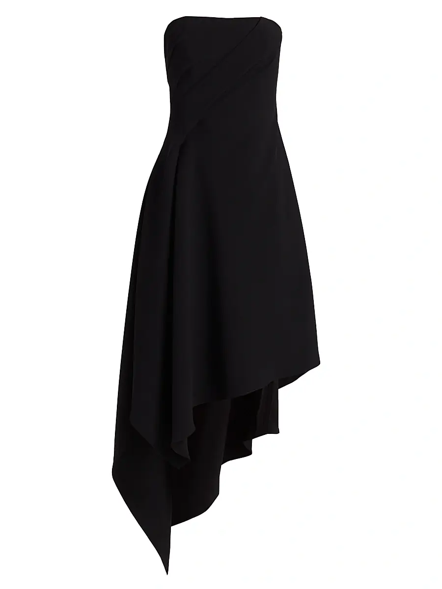 Amsale Women's Strapless Cocktail Dress - Black | Image 1 Amsale Women's Strapless Cocktail Dress - Black | Image 1