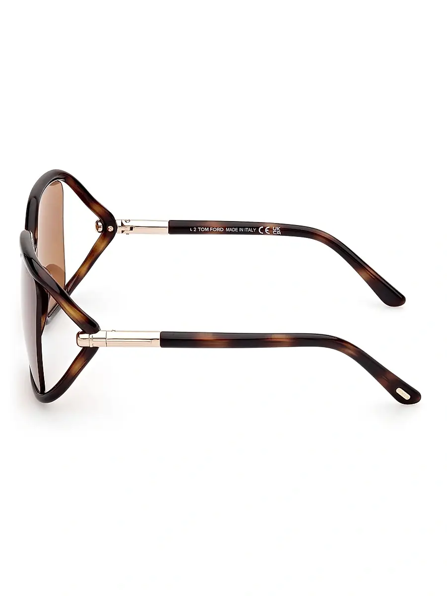 TOM FORD Women's Solange-02 60MM Square Sunglasses - Dark Havana Brown | Thumbnail 4 TOM FORD Women's Solange-02 60MM Square Sunglasses - Dark Havana Brown | Thumbnail 4