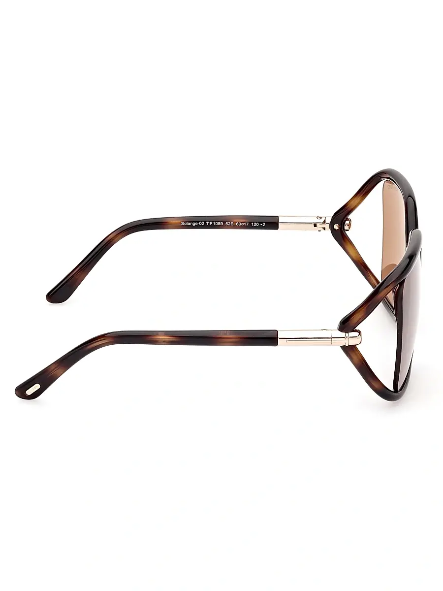 TOM FORD Women's Solange-02 60MM Square Sunglasses - Dark Havana Brown | Thumbnail 7 TOM FORD Women's Solange-02 60MM Square Sunglasses - Dark Havana Brown | Thumbnail 7