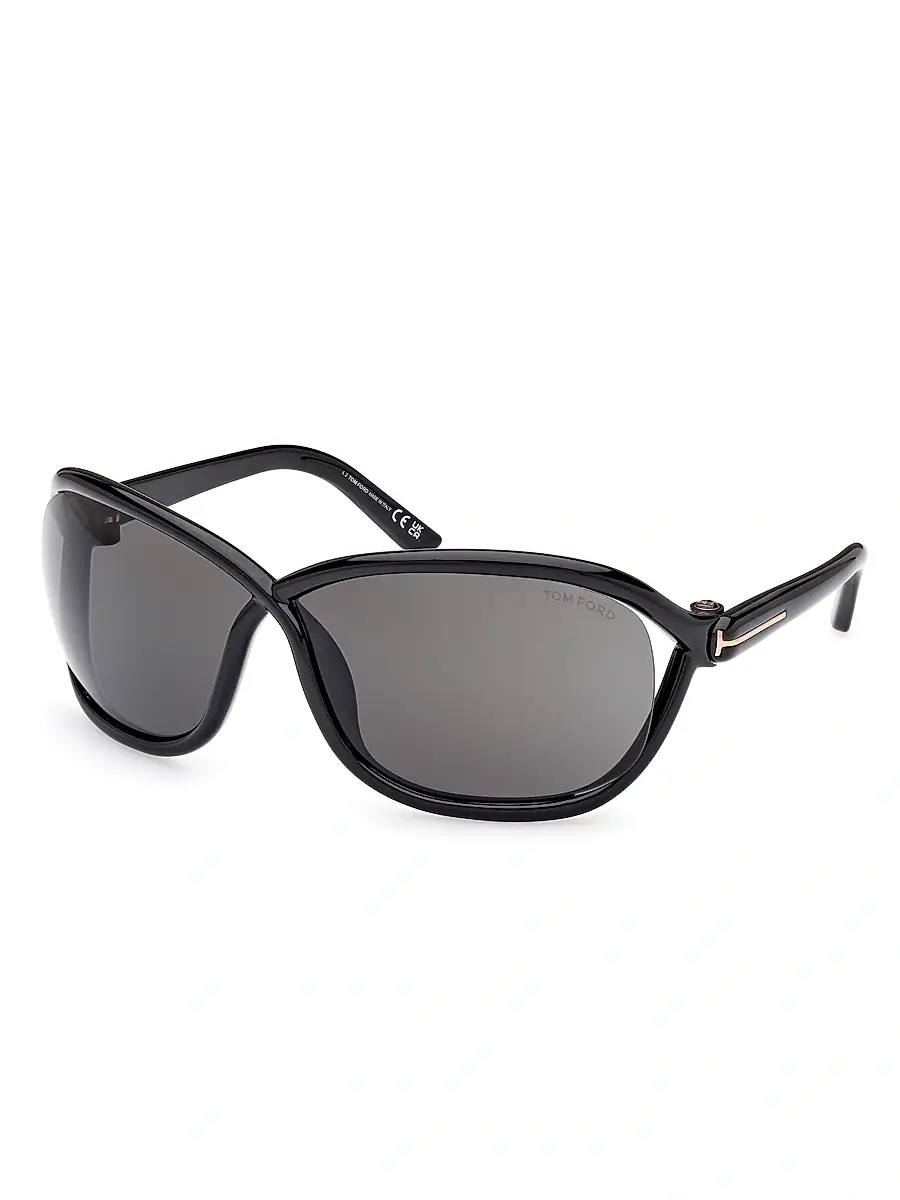 TOM FORD Women's Fernanda 68MM Square Sunglasses - Shiny Black Smoke | Thumbnail 2 TOM FORD Women's Fernanda 68MM Square Sunglasses - Shiny Black Smoke | Thumbnail 2