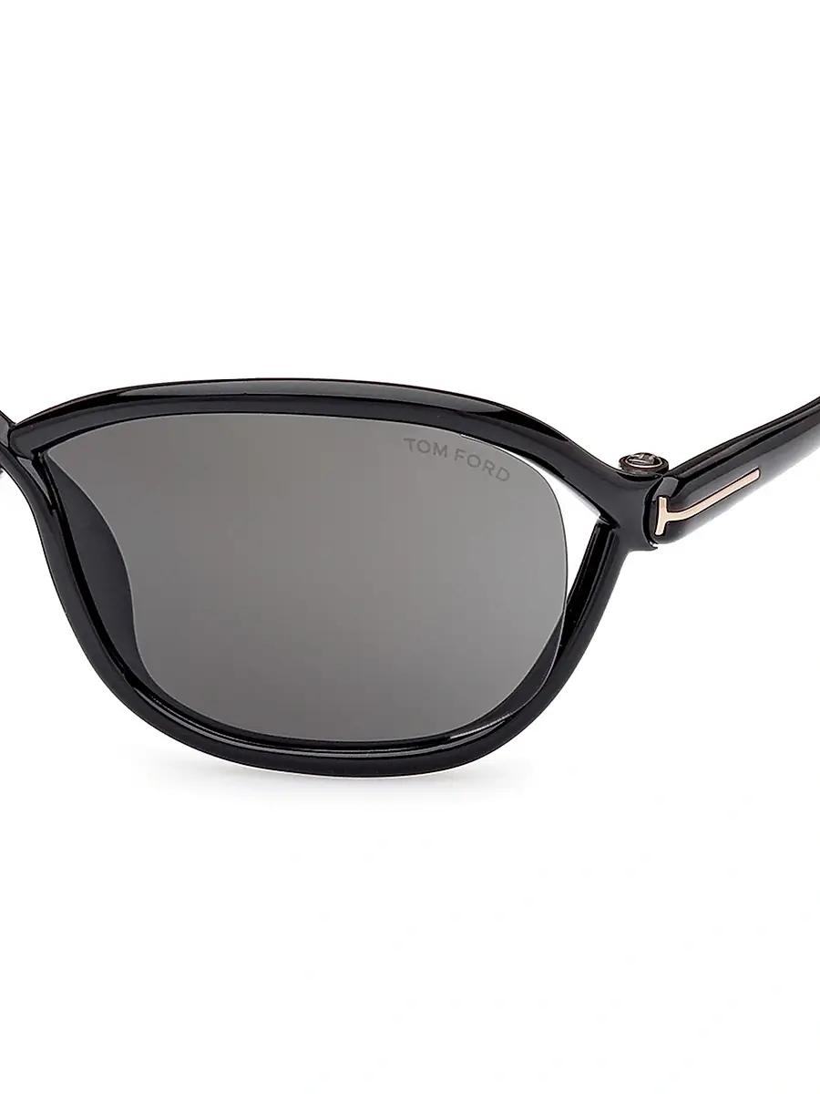 TOM FORD Women's Fernanda 68MM Square Sunglasses - Shiny Black Smoke | Thumbnail 3 TOM FORD Women's Fernanda 68MM Square Sunglasses - Shiny Black Smoke | Thumbnail 3
