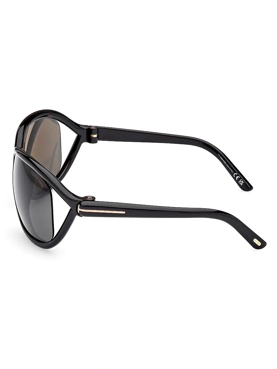 TOM FORD Women's Fernanda 68MM Square Sunglasses - Shiny Black Smoke | Thumbnail 4 TOM FORD Women's Fernanda 68MM Square Sunglasses - Shiny Black Smoke | Thumbnail 4