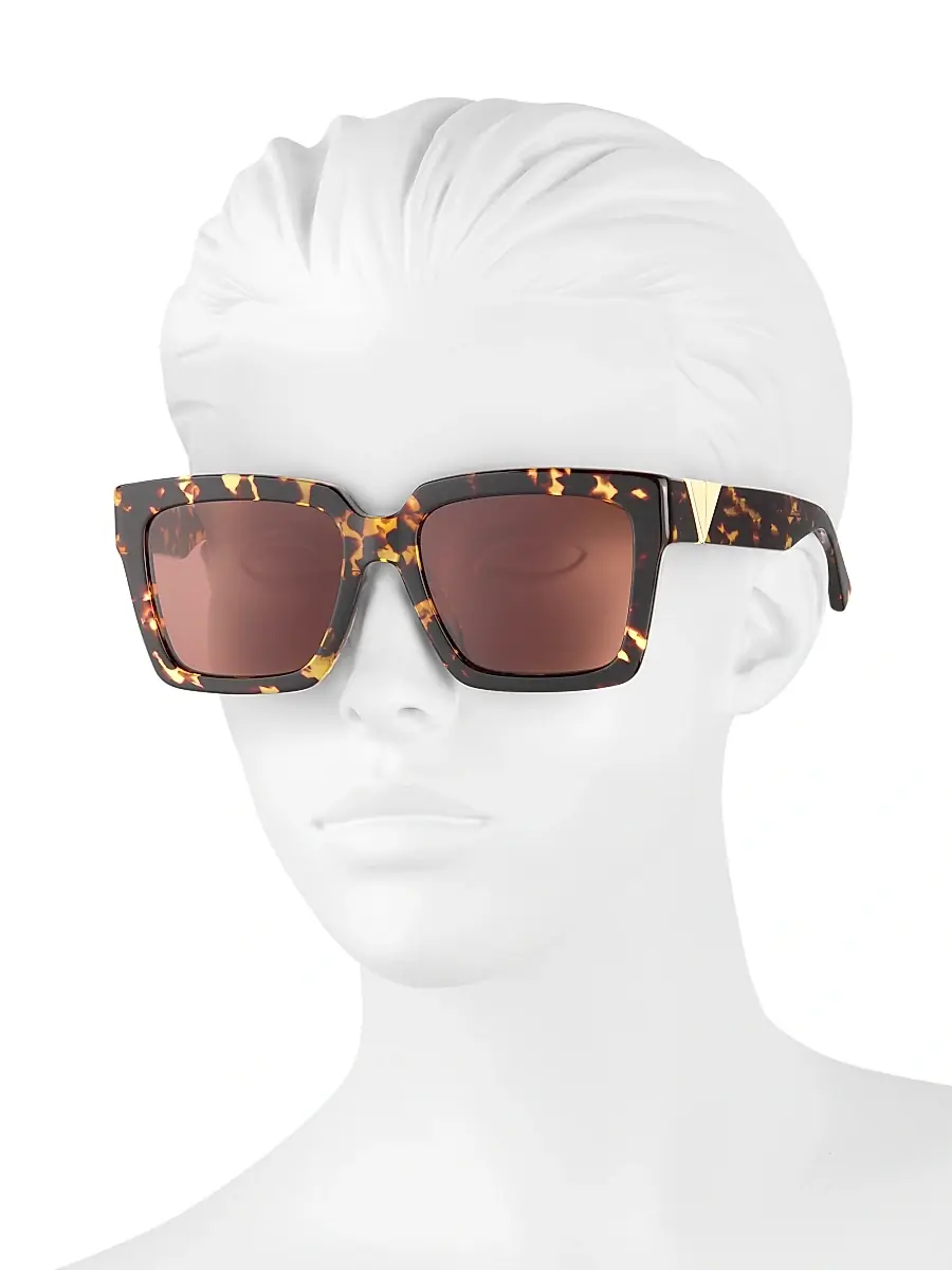 Bottega Veneta Women's Triangle Acetate 55MM Square Sunglasses | Thumbnail 4 Bottega Veneta Women's Triangle Acetate 55MM Square Sunglasses | Thumbnail 4