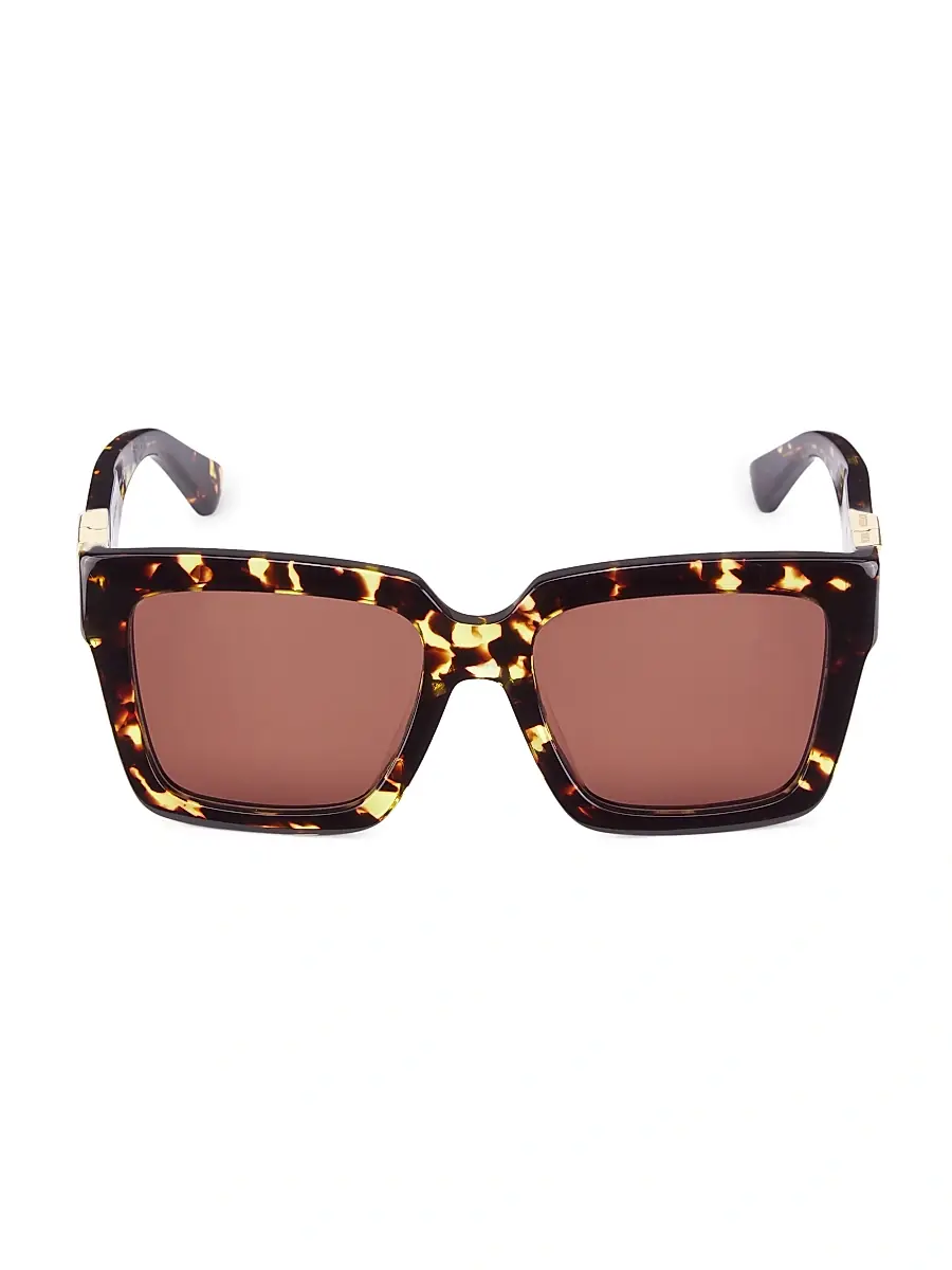 Bottega Veneta Women's Triangle Acetate 55MM Square Sunglasses
