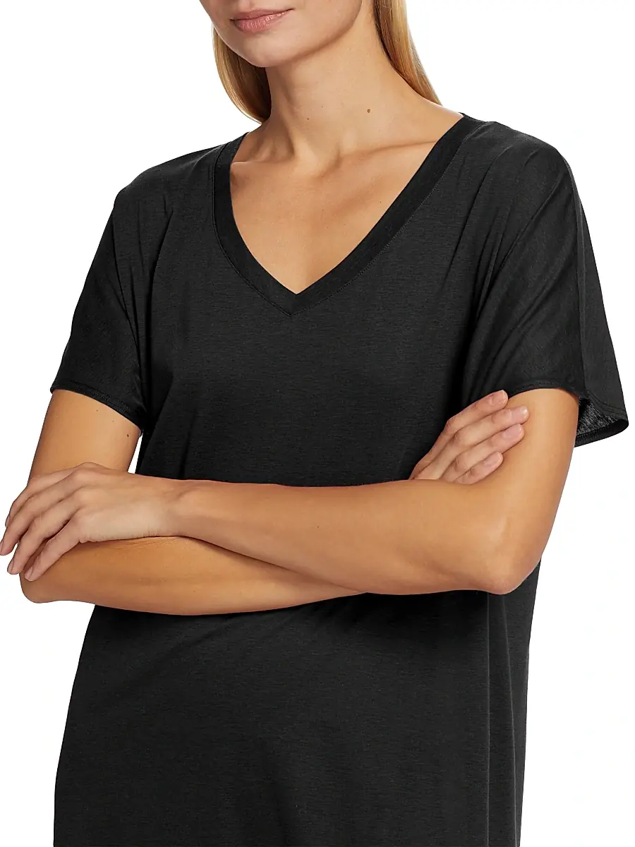 Hanro Women's Laura Short-Sleeve Shirt | Thumbnail 6 Hanro Women's Laura Short-Sleeve Shirt | Thumbnail 6