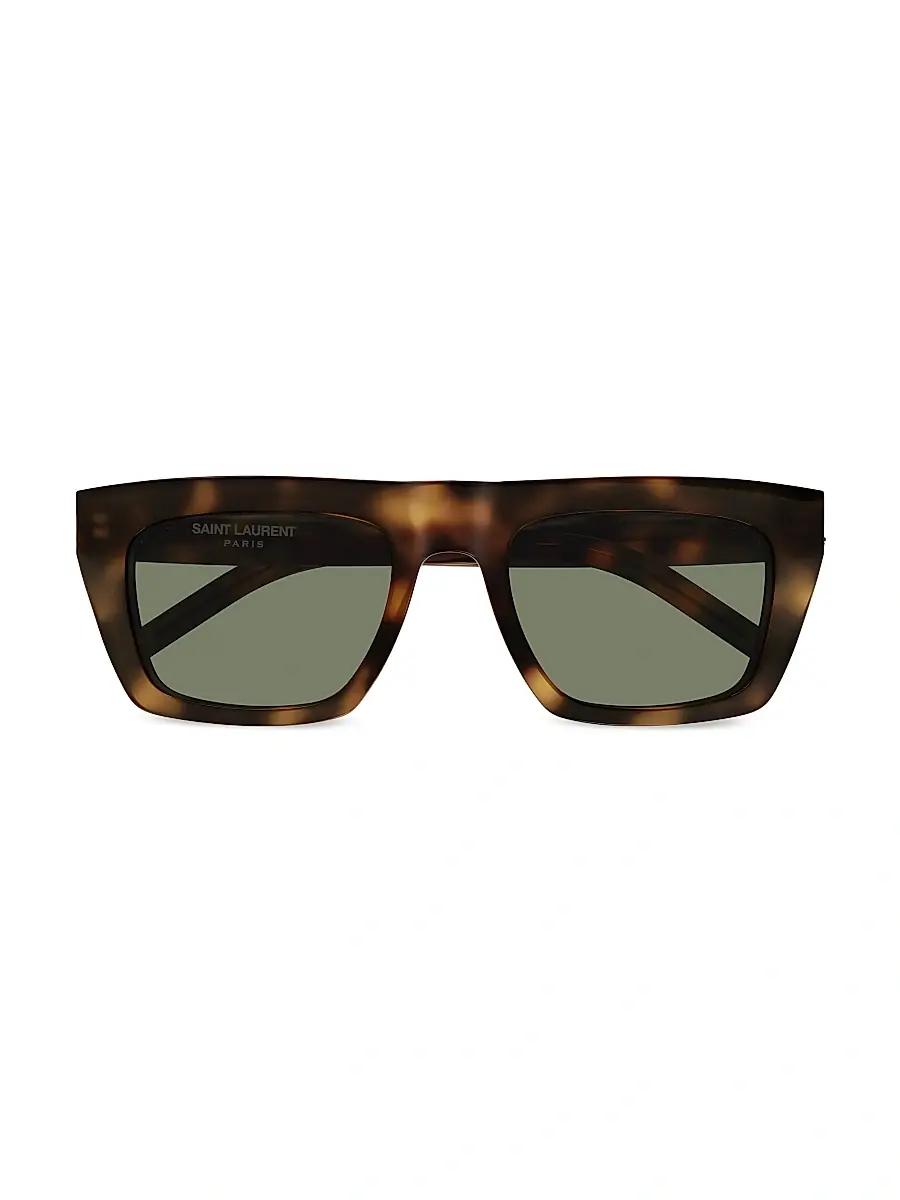 Saint Laurent Women's Monogram Hinge 52MM Acetate Square Sunglasses - Havana Green | Thumbnail 2