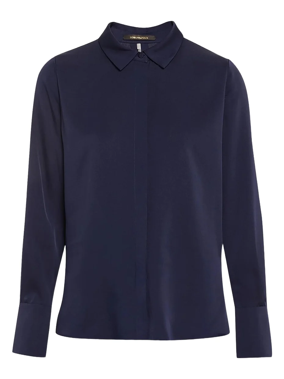 Women's Larissa Collared Silk-Blend Blouse Women's Larissa Collared Silk-Blend Blouse