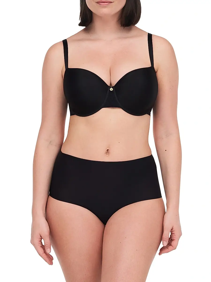 Chantelle Women's Lucie Stretch-Lace Memory Foam Demi Bra - Black | Thumbnail 2 Chantelle Women's Lucie Stretch-Lace Memory Foam Demi Bra - Black | Thumbnail 2