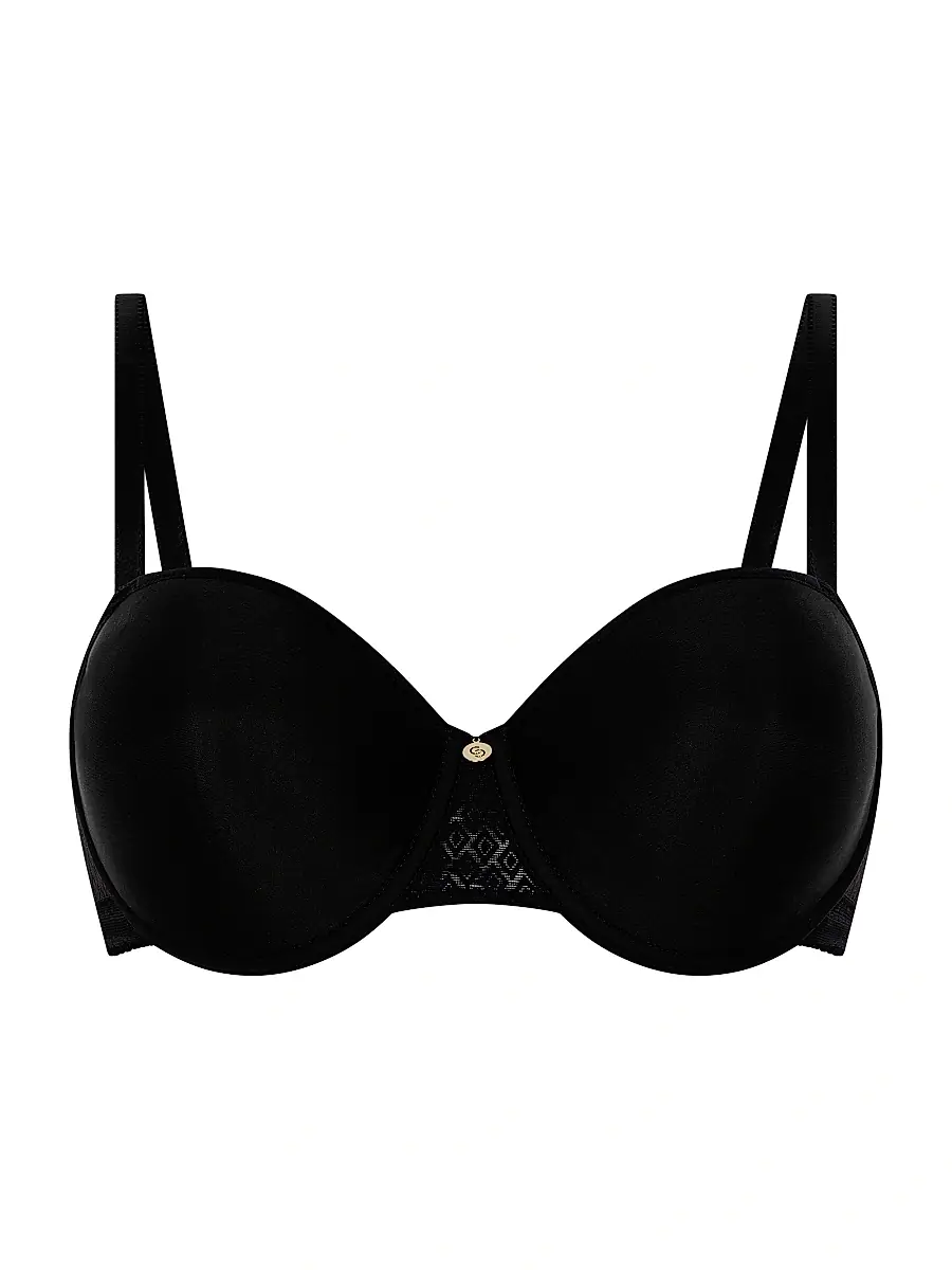 Women's Lucie Stretch-Lace Memory Foam Demi Bra - Black