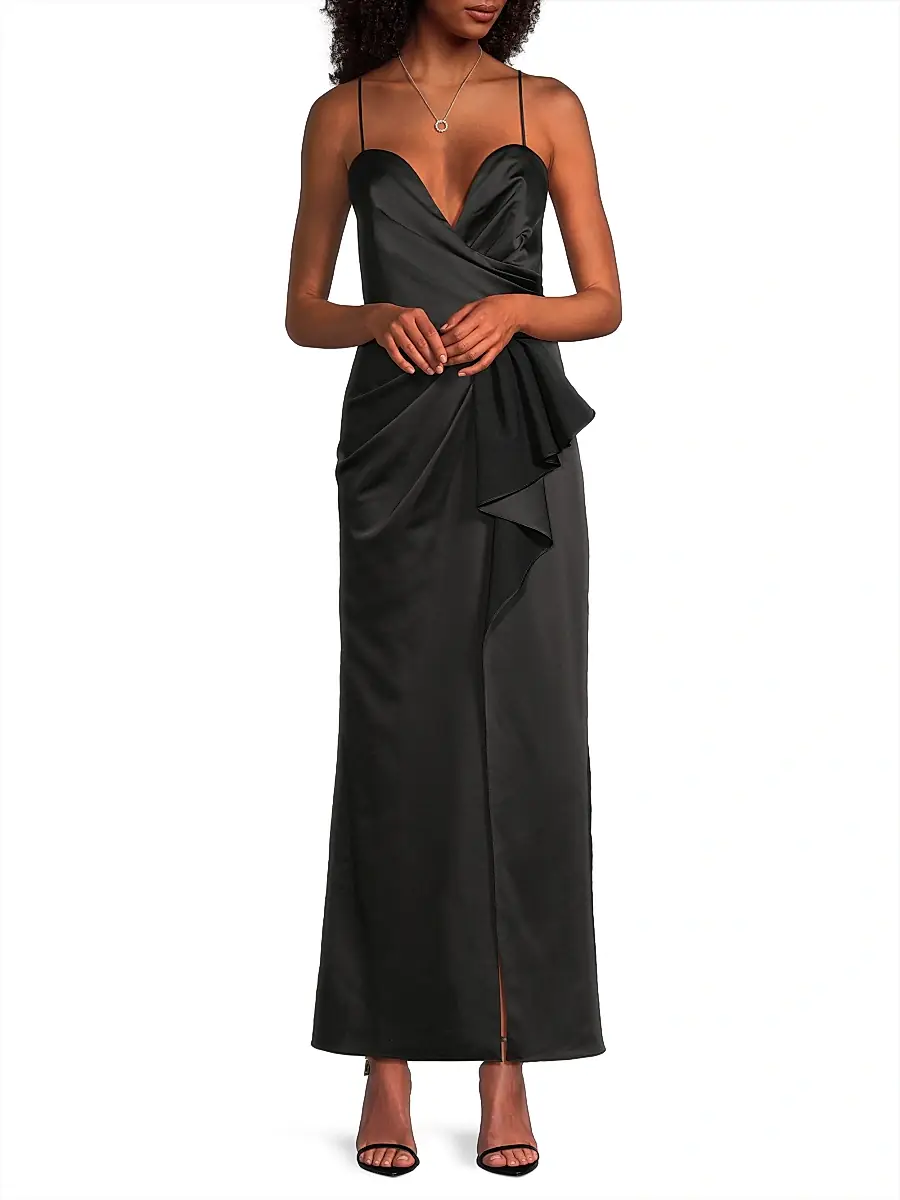Ungaro Women's Freya Ruffled Satin Gown | Thumbnail 2