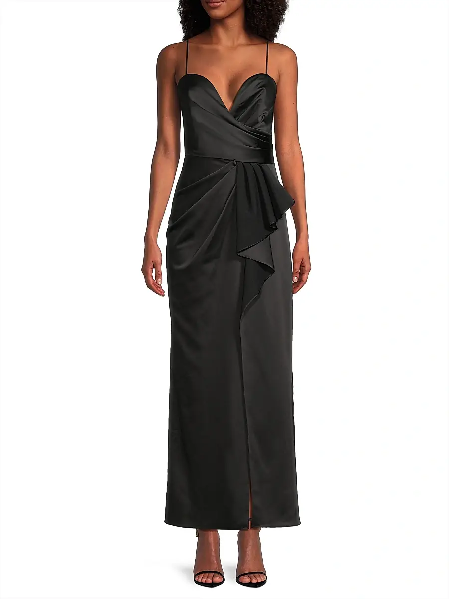 Ungaro Women's Freya Ruffled Satin Gown | Thumbnail 3