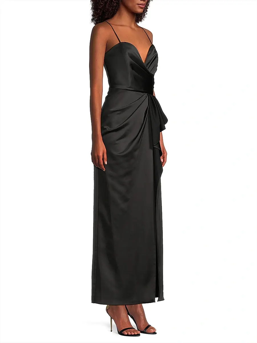 Ungaro Women's Freya Ruffled Satin Gown | Thumbnail 4