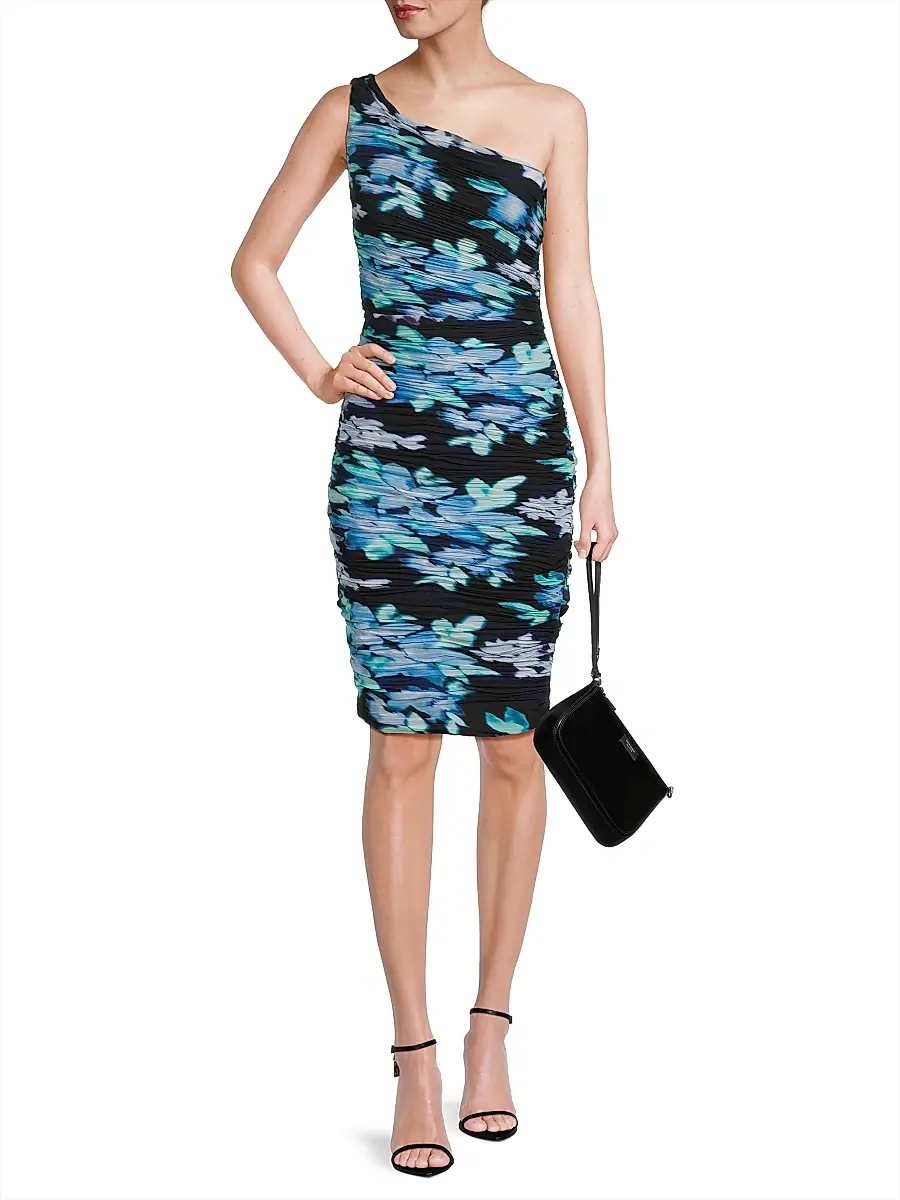 Ungaro Women's Rosemary Floral Ruched One-Shoulder Dress | Thumbnail 2