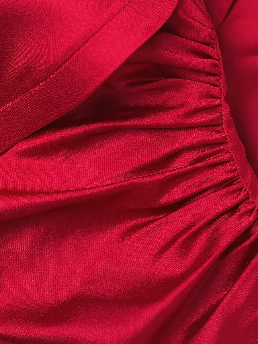 Ungaro Women's Axelle Ruffled Satin Minidress | Thumbnail 6