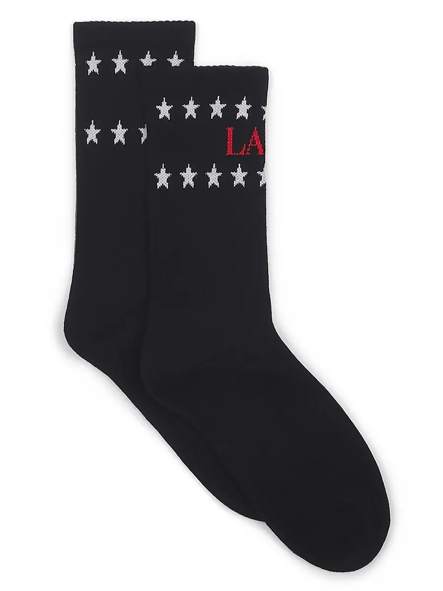 Men's x Future Stars Cotton Socks - Black Red