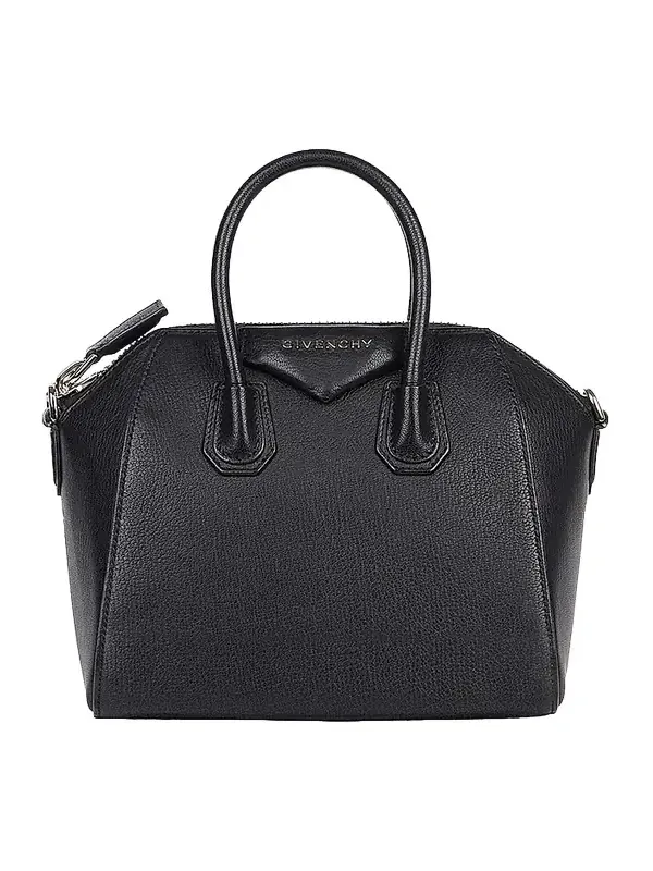 Women's Mini Antigona Bag in Grained Leather - Black Women's Mini Antigona Bag in Grained Leather - Black