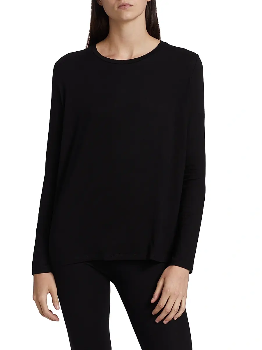 MAJESTIC FILATURES Women's Soft Touch Pleated Top | Thumbnail 3 MAJESTIC FILATURES Women's Soft Touch Pleated Top | Thumbnail 3