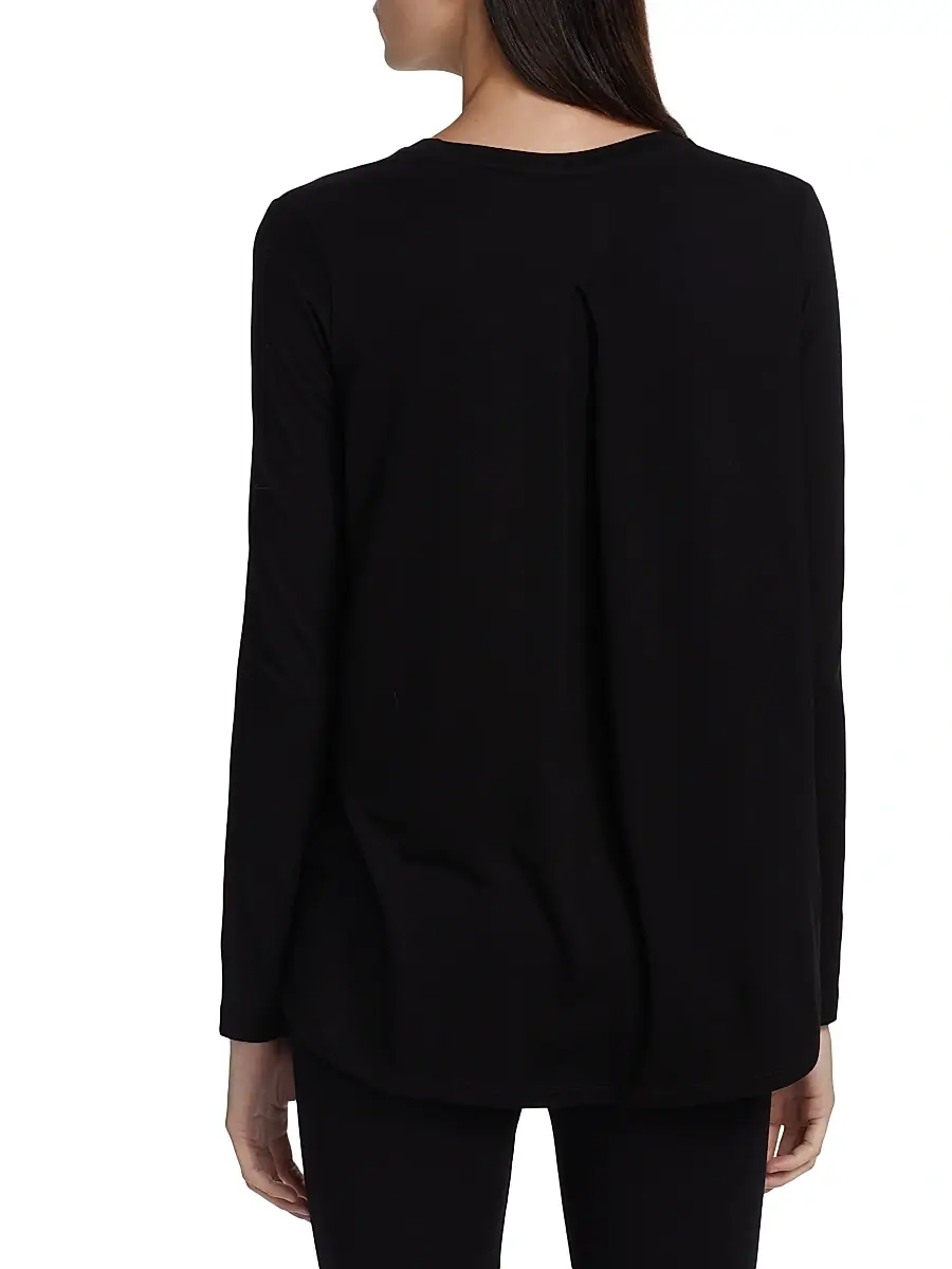MAJESTIC FILATURES Women's Soft Touch Pleated Top | Thumbnail 5 MAJESTIC FILATURES Women's Soft Touch Pleated Top | Thumbnail 5