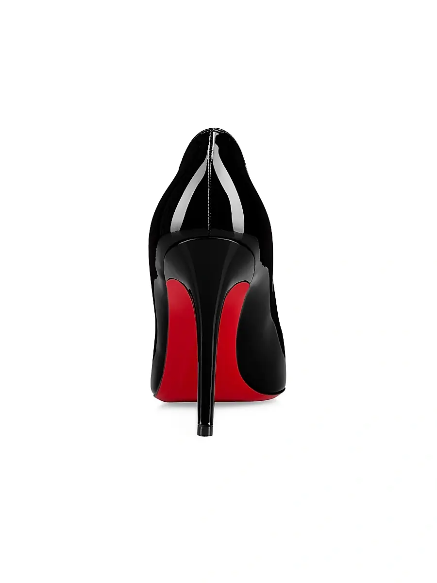 Christian Louboutin Women's Pigalle 100MM Patent Leather Pumps - Black | Thumbnail 3