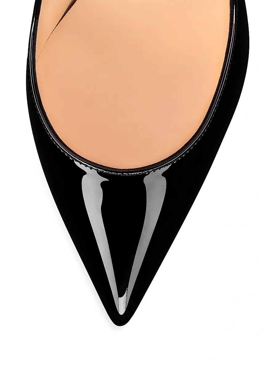 Christian Louboutin Women's Pigalle 100MM Patent Leather Pumps - Black | Thumbnail 4