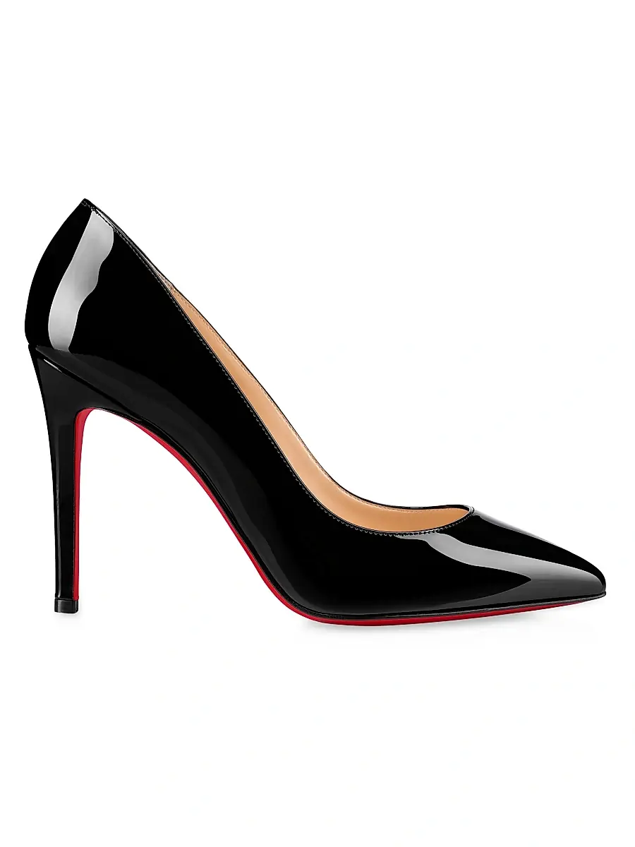 Christian Louboutin Women's Pigalle 100MM Patent Leather Pumps - Black | Image 1 Christian Louboutin Women's Pigalle 100MM Patent Leather Pumps - Black | Image 1