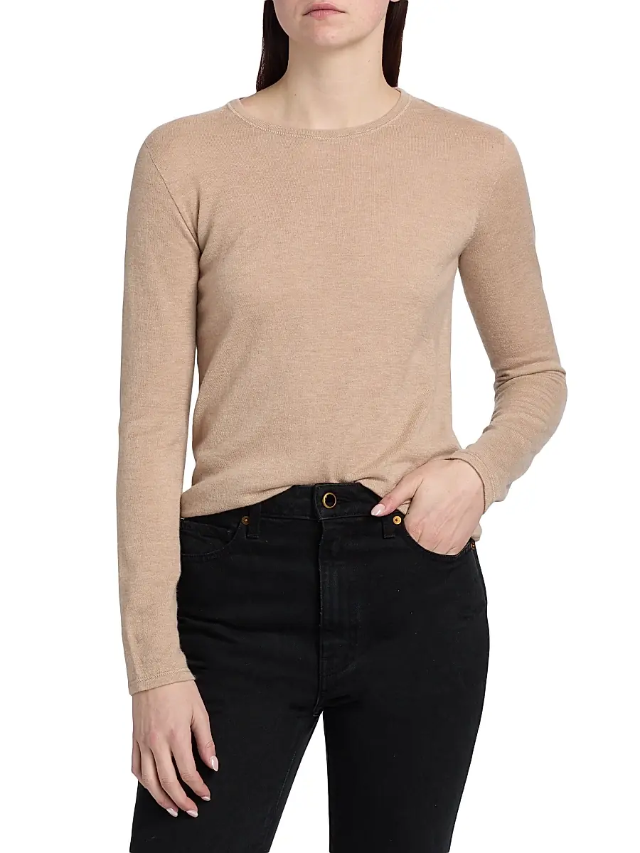 MAJESTIC FILATURES Women's Cashmere Crewneck Sweater | Thumbnail 3