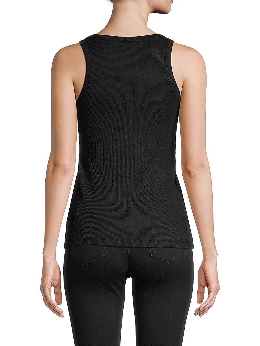 MAJESTIC FILATURES Women's Rib-Knit Cotton-Blend Scoopneck Tank Top | Thumbnail 5 MAJESTIC FILATURES Women's Rib-Knit Cotton-Blend Scoopneck Tank Top | Thumbnail 5