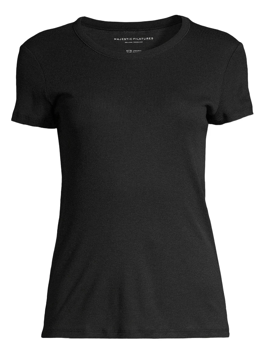 Women's Cotton-Blend Crewneck Short-Sleeve T-Shirt Women's Cotton-Blend Crewneck Short-Sleeve T-Shirt
