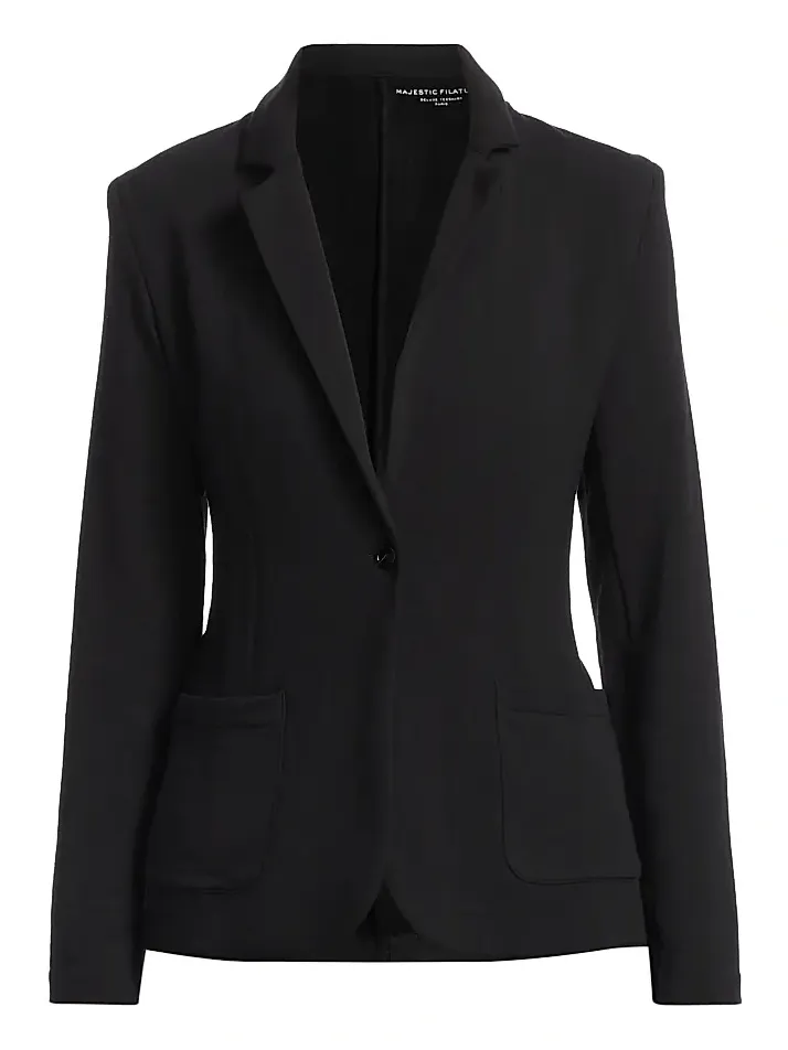 Women's French Terry Single-Button Blazer Women's French Terry Single-Button Blazer