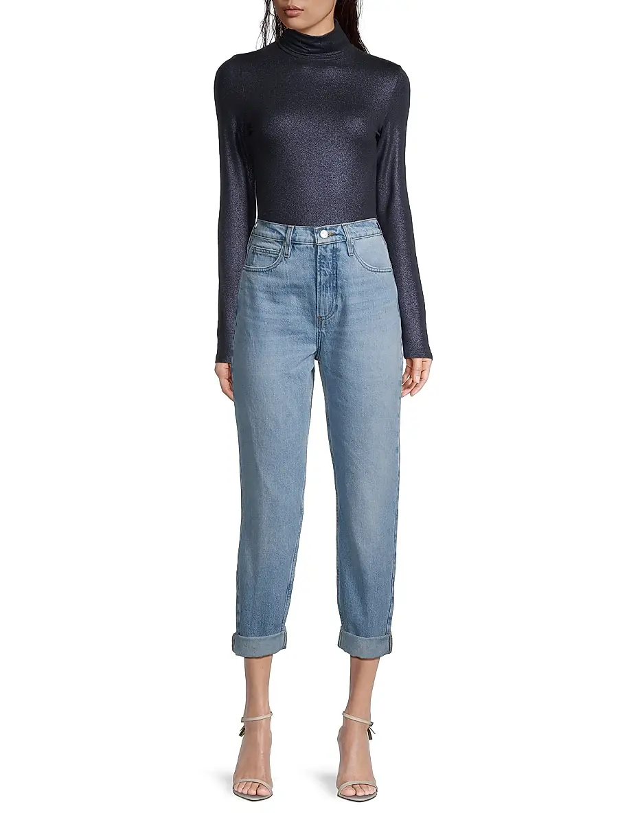 MAJESTIC FILATURES Women's Soft Touch Metallic Turtleneck | Thumbnail 2 MAJESTIC FILATURES Women's Soft Touch Metallic Turtleneck | Thumbnail 2