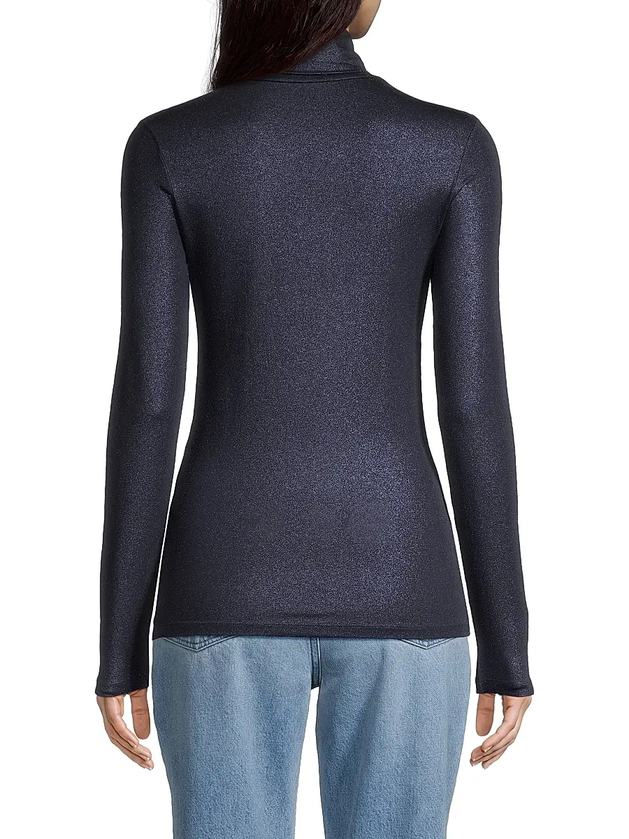 MAJESTIC FILATURES Women's Soft Touch Metallic Turtleneck | Thumbnail 5 MAJESTIC FILATURES Women's Soft Touch Metallic Turtleneck | Thumbnail 5