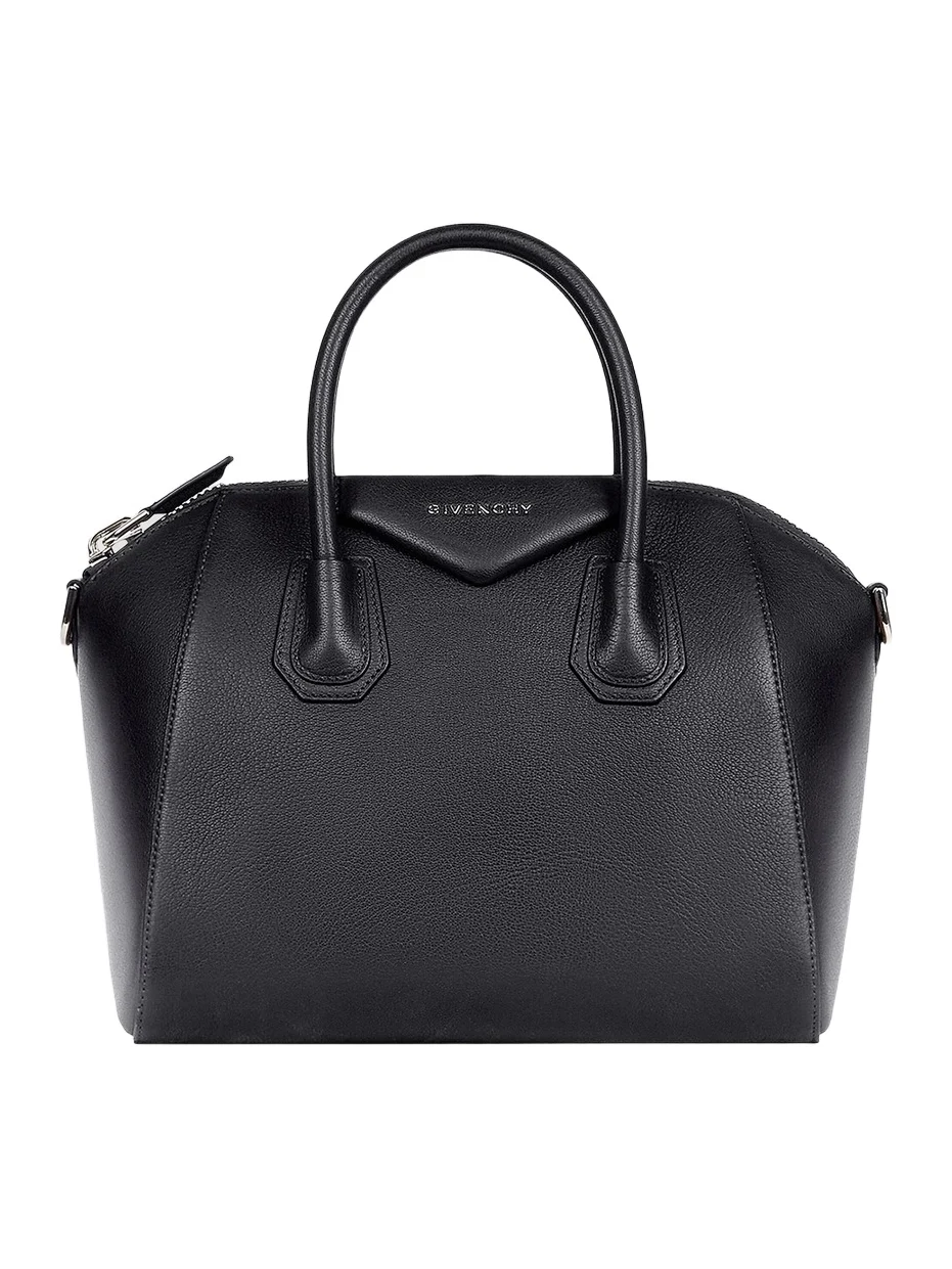 Women's Small Antigona Bag In Grained Leather - Black Women's Small Antigona Bag In Grained Leather - Black