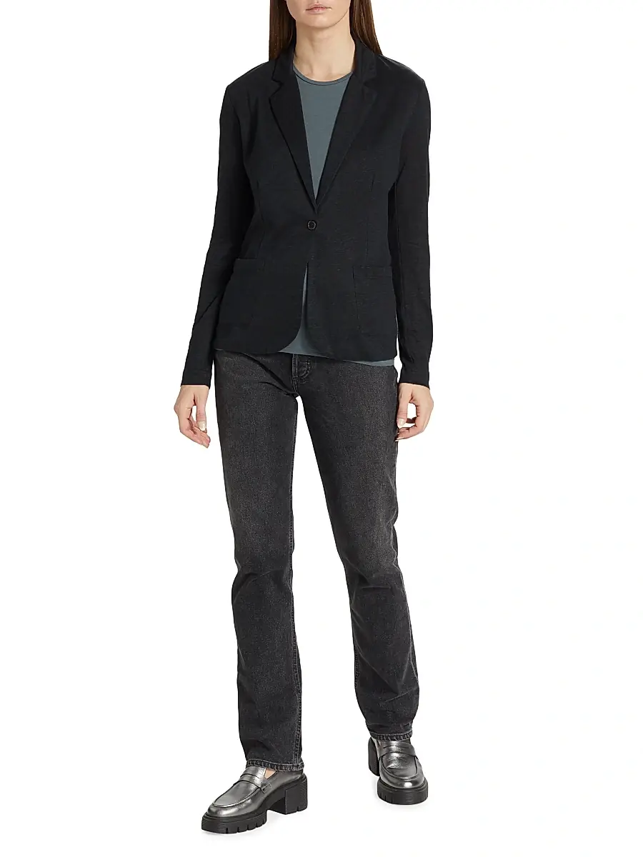 MAJESTIC FILATURES Women's Stretch Linen Blazer | Thumbnail 2 MAJESTIC FILATURES Women's Stretch Linen Blazer | Thumbnail 2