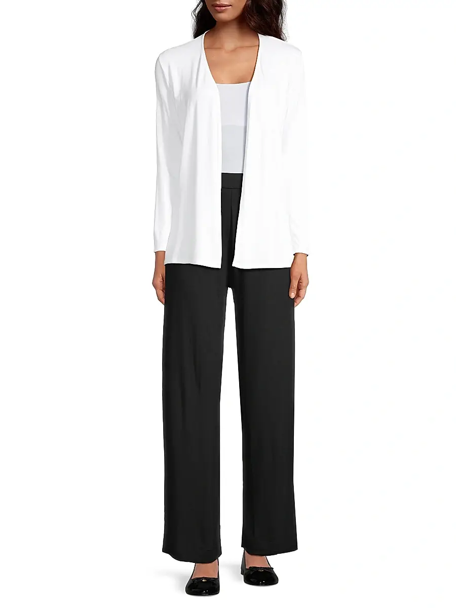 MAJESTIC FILATURES Women's Soft Touch Knit Open Cardigan | Thumbnail 2