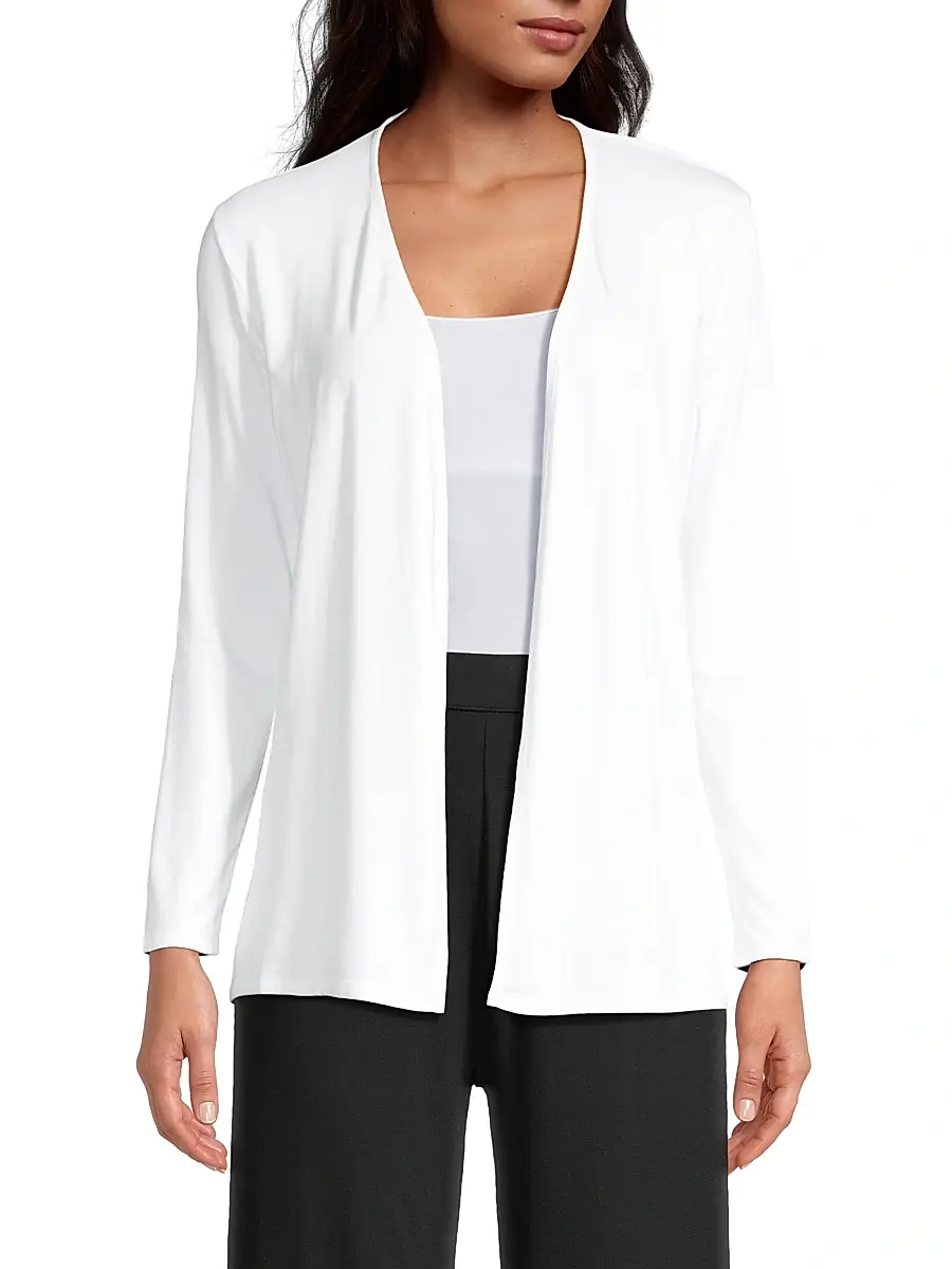 MAJESTIC FILATURES Women's Soft Touch Knit Open Cardigan | Thumbnail 3