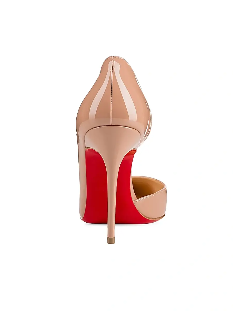 Christian Louboutin Women's Iriza 100MM Patent Leather Pumps - Beige | Thumbnail 4 Christian Louboutin Women's Iriza 100MM Patent Leather Pumps - Beige | Thumbnail 4
