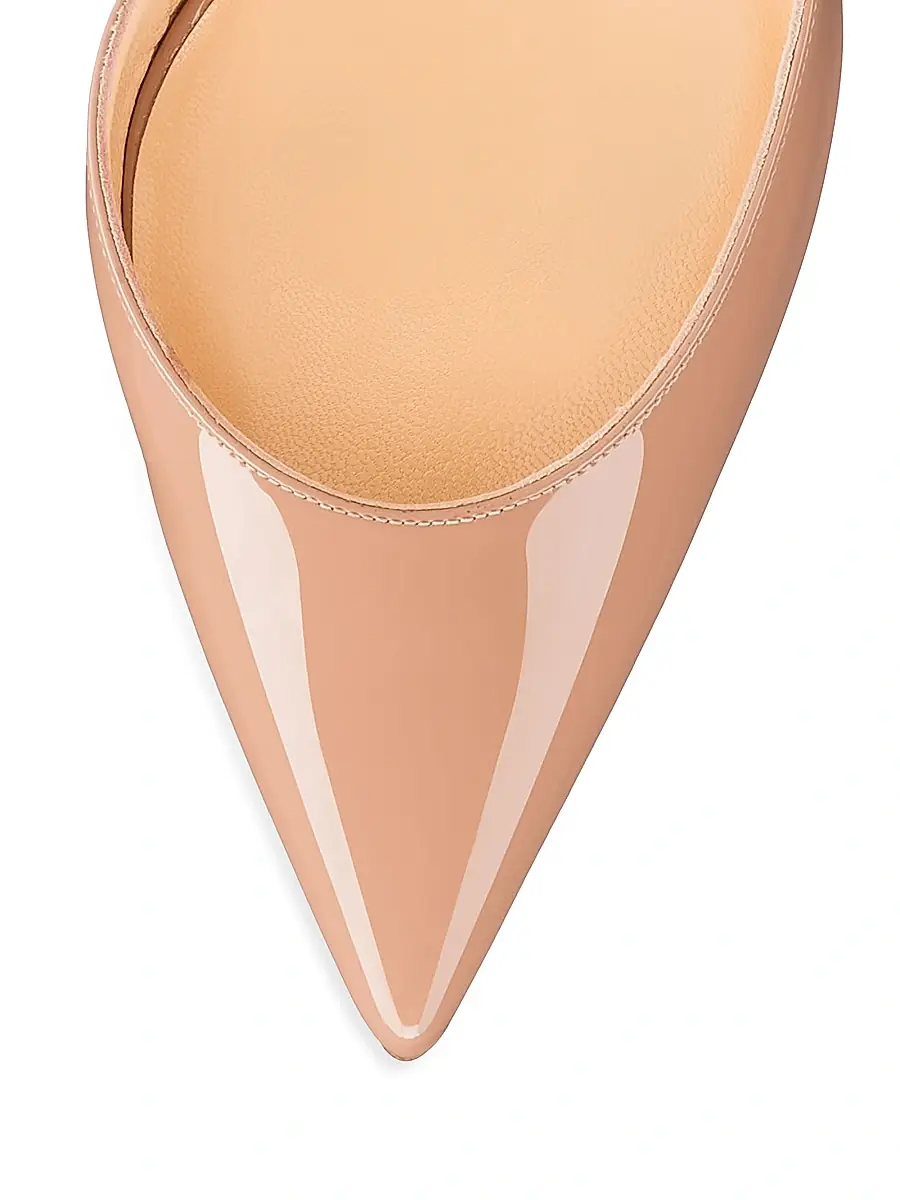 Christian Louboutin Women's Iriza 100MM Patent Leather Pumps - Beige | Thumbnail 5 Christian Louboutin Women's Iriza 100MM Patent Leather Pumps - Beige | Thumbnail 5
