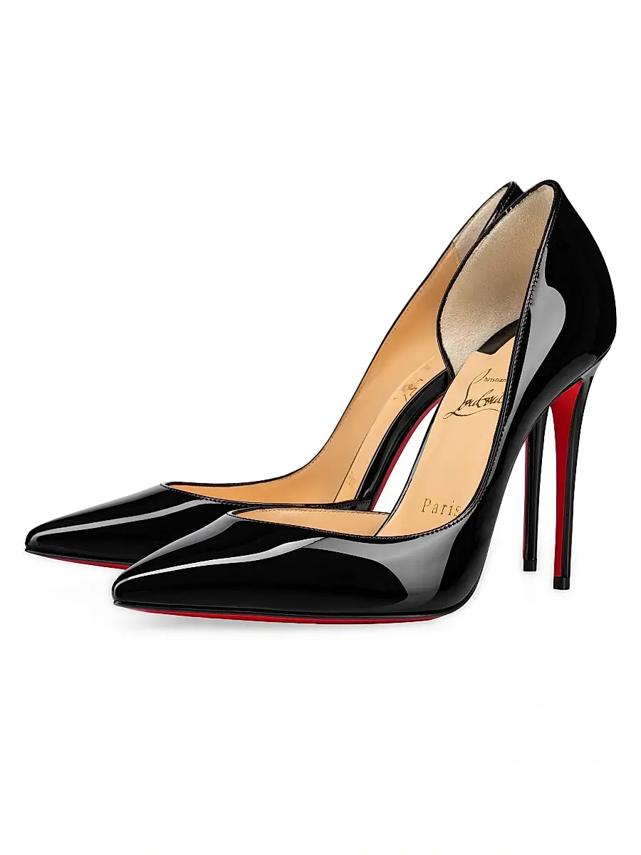 Christian Louboutin Women's Iriza 100MM Patent Leather Pumps - Beige | Thumbnail 8 Christian Louboutin Women's Iriza 100MM Patent Leather Pumps - Beige | Thumbnail 8
