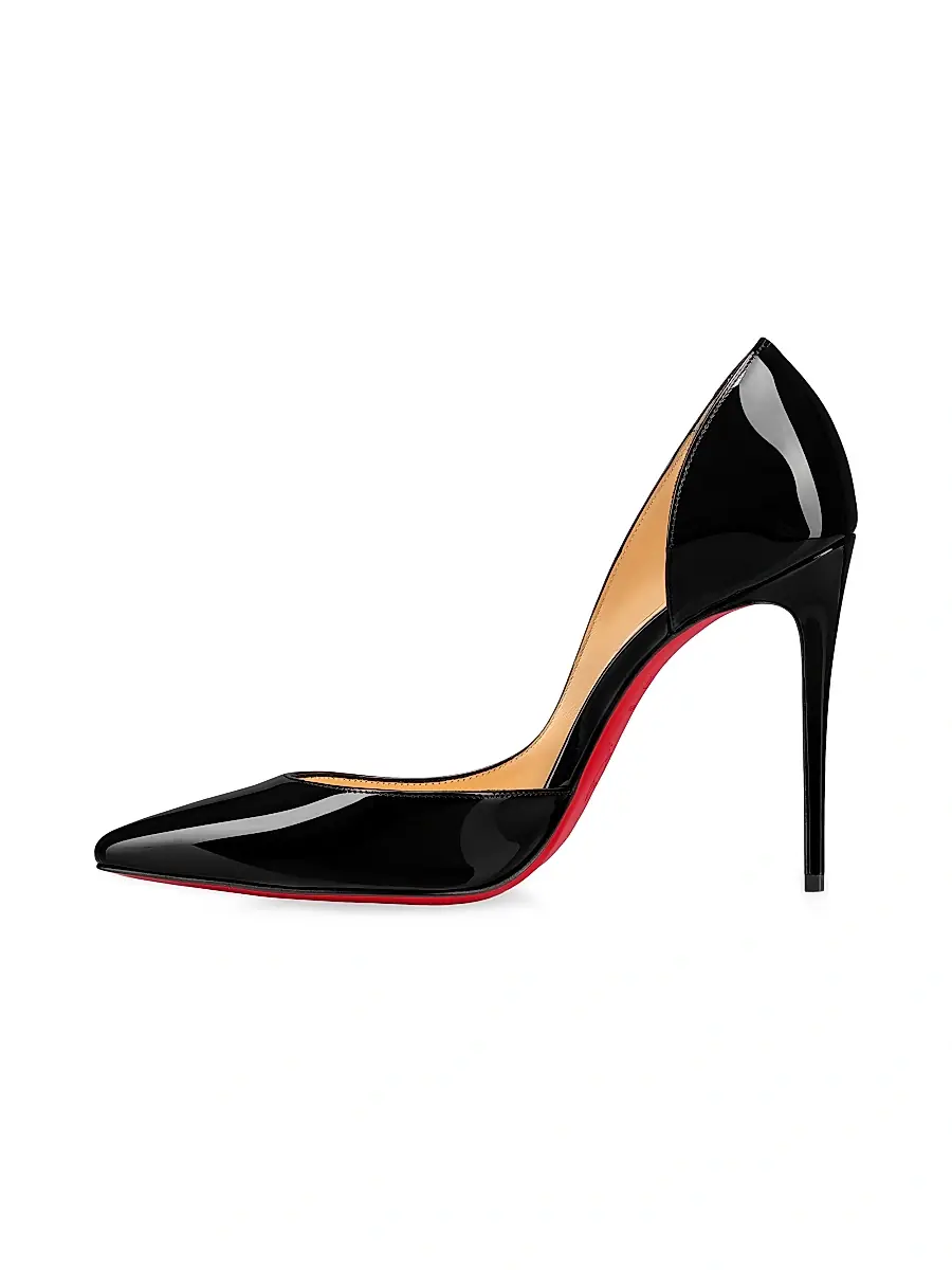 Christian Louboutin Women's Iriza 100MM Patent Leather Pumps - Beige | Thumbnail 9 Christian Louboutin Women's Iriza 100MM Patent Leather Pumps - Beige | Thumbnail 9
